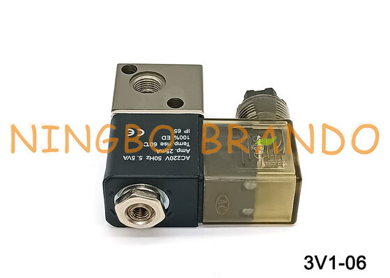 3V1 Serisi Solenoid Valf 3/2 Yollu Airtac Tip 3V1-06 Solenoid Hava Valfi