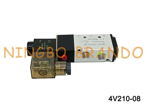 Airtac Tip 4V210-08 Solenoid Hava Valfi 5/2 yollu 4V200 Serisi