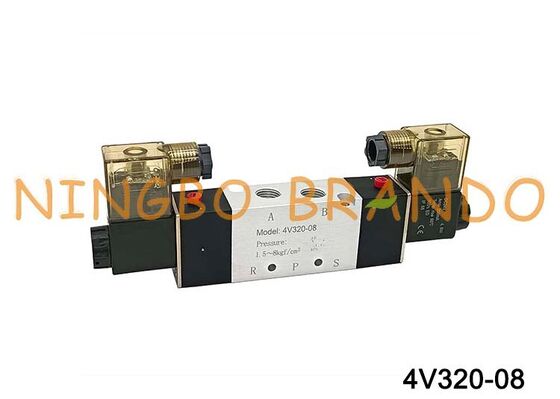 AIRTAC Tipi Solenoid Valfler Hava Valfleri 4V320-08 AC220V 110V DC12V 24V