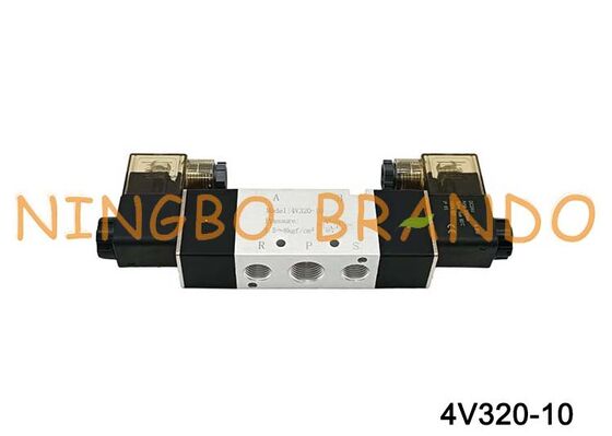 AirTAC Tip 4V320-10 DC12V 3/8'' Çift Solenoid 5/2 Yollu Solenoid Hava Valfi