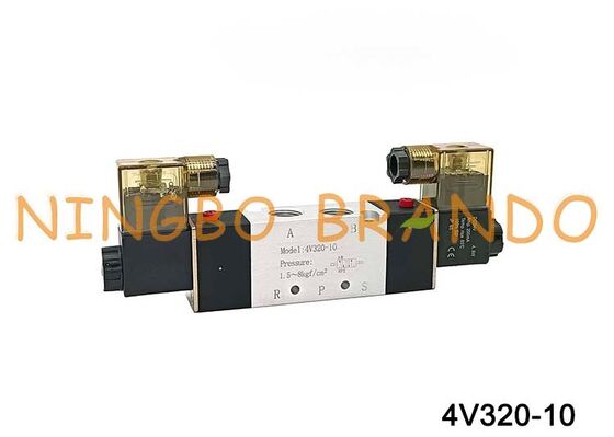 AirTAC Tip 4V320-10 DC12V 3/8'' Çift Solenoid 5/2 Yollu Solenoid Hava Valfi