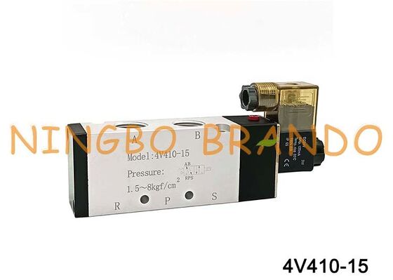 AIRTAC Tip 1/2 ''Solenoid Hava Valfi 4V410-15 12V 24V 110V 220V Tek Bobin 2 Pozisyon 5 Yollu