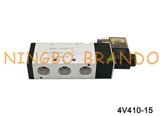 AIRTAC Tip 1/2 ''Solenoid Hava Valfi 4V410-15 12V 24V 110V 220V Tek Bobin 2 Pozisyon 5 Yollu