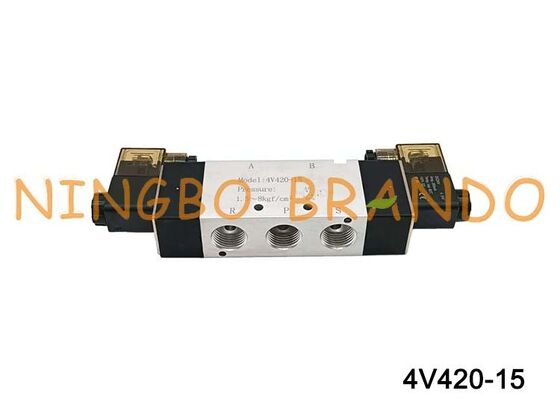 AIRTAC Tipi Solenoid Valf Hava Valfi 4V420-15 DC 12V 24V AC 110V 220V