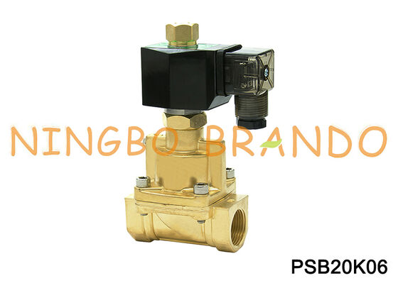 3/4'' İnç Buhar Solenoid Valfı 24VDC Normalde Açık Pirinç