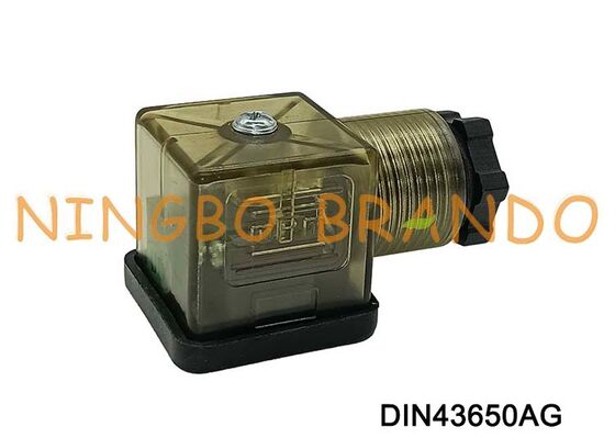 DIN43650A Solenoid Valf Bobini Konektörü 18mm MPM Kahverengi Naylon DIN 43650 Tip A