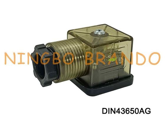 DIN43650A Solenoid Valf Bobini Konektörü 18mm MPM Kahverengi Naylon DIN 43650 Tip A