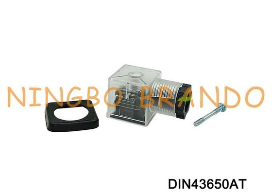 DIN43650A Solenoid Valf Bobini Konektörü 18mm Şeffaf DIN 43650 Tip A