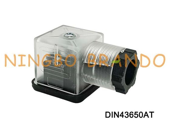 DIN43650A Solenoid Valf Bobini Konektörü 18mm Şeffaf DIN 43650 Tip A