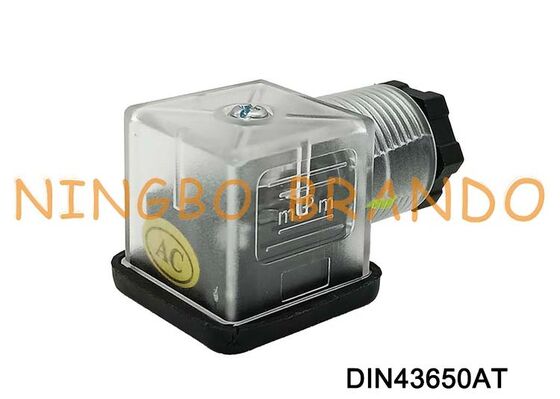 DIN43650A Solenoid Valf Bobini Konektörü 18mm Şeffaf DIN 43650 Tip A