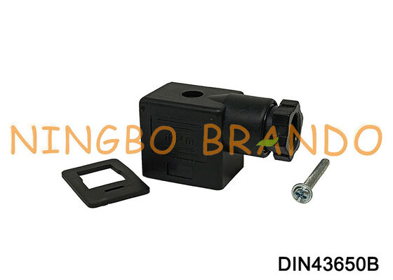 Solenoid Valf Bobini Konnektörü DIN43650 B MPM Siyah DIN 43650 Tip B