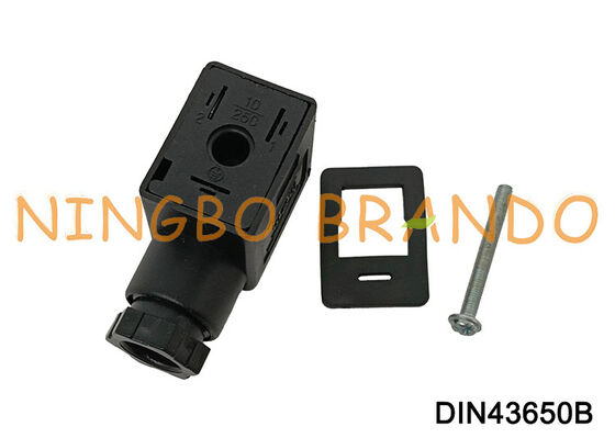 Solenoid Valf Bobini Konnektörü DIN43650 B MPM Siyah DIN 43650 Tip B
