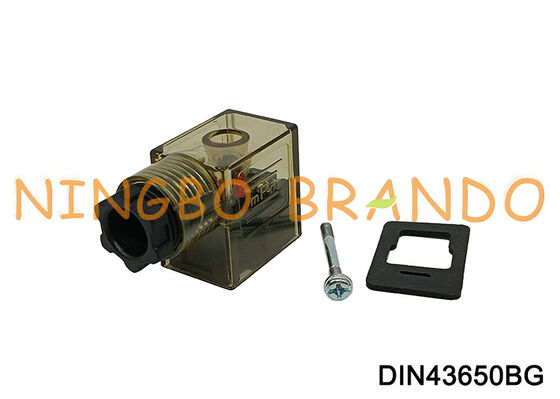 DIN43650B Solenoid Valve Coil Connector With LED DIN 43650 Type B