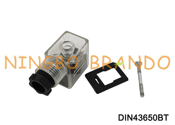 DIN43650B Solenoid Valf Bobini Konektörü 11mm Şeffaf DIN 43650 Tip B