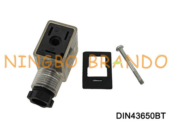 DIN43650B Solenoid Valf Bobini Konektörü 11mm Şeffaf DIN 43650 Tip B