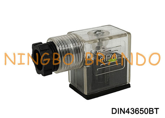 DIN43650B Solenoid Valf Bobini Konektörü 11mm Şeffaf DIN 43650 Tip B