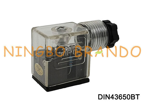 DIN43650B Solenoid Valf Bobini Konektörü 11mm Şeffaf DIN 43650 Tip B