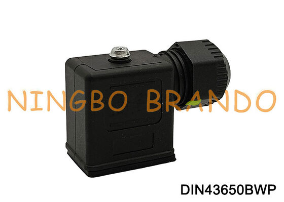 DIN43650B Su Geçirmez Solenoid Valf Bobini Konnektörü IP67 DIN 43650 Form B