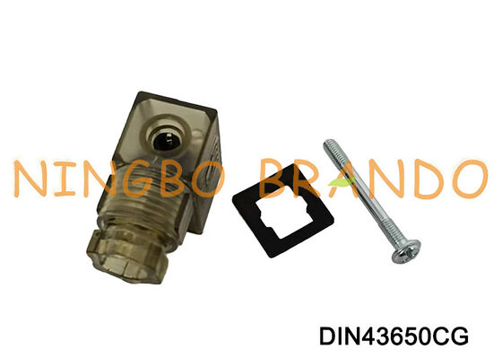 DIN43650C Solenoid Valve Coil Connector 9.4mm MPM Brown DIN 43650 Type C