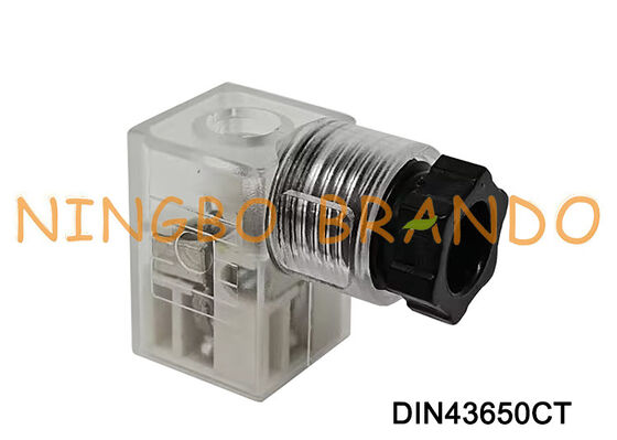 DIN43650C Solenoid Valf Bobini Konektörü 9.4mm Şeffaf DIN 43650 Tip C