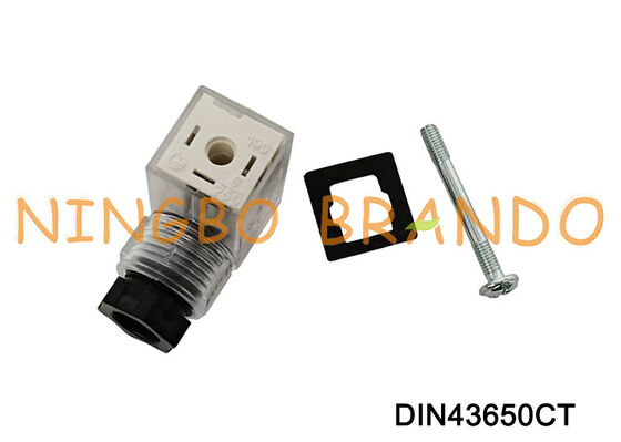 DIN43650C Solenoid Valf Bobini Konektörü 9.4mm Şeffaf DIN 43650 Tip C