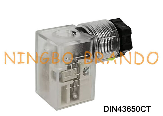 DIN43650C Solenoid Valf Bobini Konektörü 9.4mm Şeffaf DIN 43650 Tip C