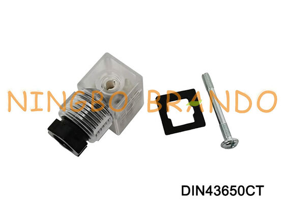 DIN43650C Solenoid Valf Bobini Konektörü 9.4mm Şeffaf DIN 43650 Tip C
