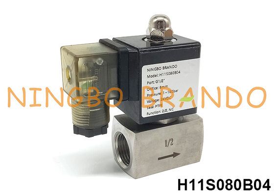 160 bar 1/2'' High Pressure Solenoid Valve 220V 110V 24V 12V 16 MPa