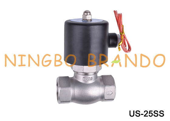 US-25 1'' DN25 Yüksek Sıcaklık Paslanmaz Çelik Buhar Solenoid Valfı 24V 220V