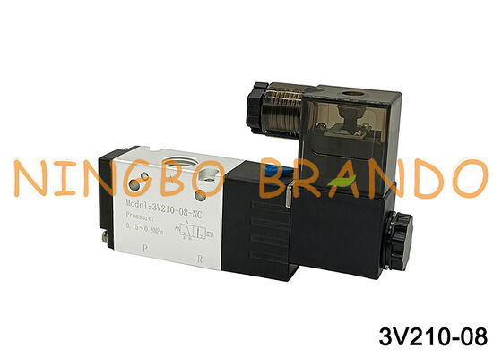 3V210-08 Pneumatic Solenoid Valve 3/2 Way Air Control Valve 220V 24V