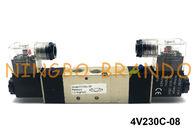 4V230C-08 PT 1/4 &quot;AirTAC Tipi Hava Solenoid Vana Çift Elektrik Kontrol 5/3 Yollu 12VDC