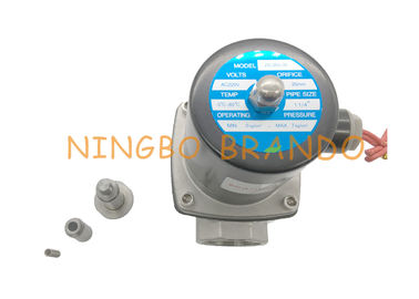 2/2 Yollu NC 2S350-35 G1-1 / 4 Inç Paslanmaz Çelik Alüminyum Gövde Elektrikli Solenoid Vana Su Hava Buhar Için