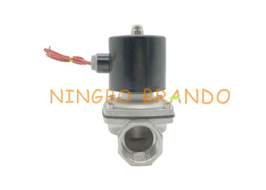 2/2 Yollu NC 2S350-35 G1-1 / 4 Inç Paslanmaz Çelik Alüminyum Gövde Elektrikli Solenoid Vana Su Hava Buhar Için