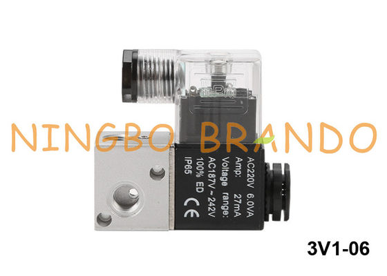 3V1-06 Airtac Tipi Hava Solenoid Valfı 3 Yollu 1/8 '' 12V 24V 110V 220V