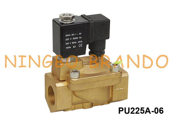 PU225A-06 Shako Tip 3/4'' Pirinç Solenoid Valf 24 110 220 Volt