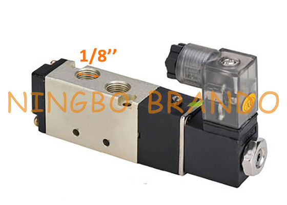 4V110-06 1/8'' İnç Tek Bobinli 5/2 Yollu Pnömatik Solenoid Valf