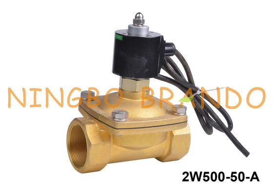 2 '' Suya Dayanıklı IP68 Pirinç Solenoid Valf, Su Fıskiyesi 24V 220V için