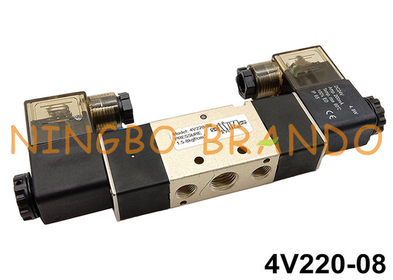 4V220-08 Airtac Tipi Hava Pnömatik Solenoid Valf Çift Bobinli