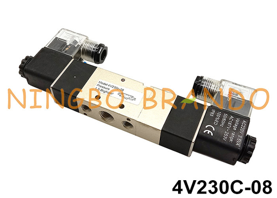 5/3 Yollu 1/4'' Pnömatik Hava Kontrol Solenoid Valfı 4V230C-08