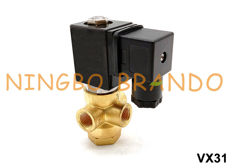 3/2 Yollu 1/8'' 1/4'' Pirinç Solenoid Valf Direkt Etkili 24V 220V VX31