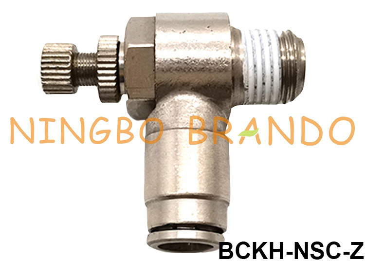 Pirinç Push In Pnömatik Hava Akış Hızı Kontrol Vanası Bağlantısı M5 M6 1/8'' 1/4'' 3/8'' 1/2''