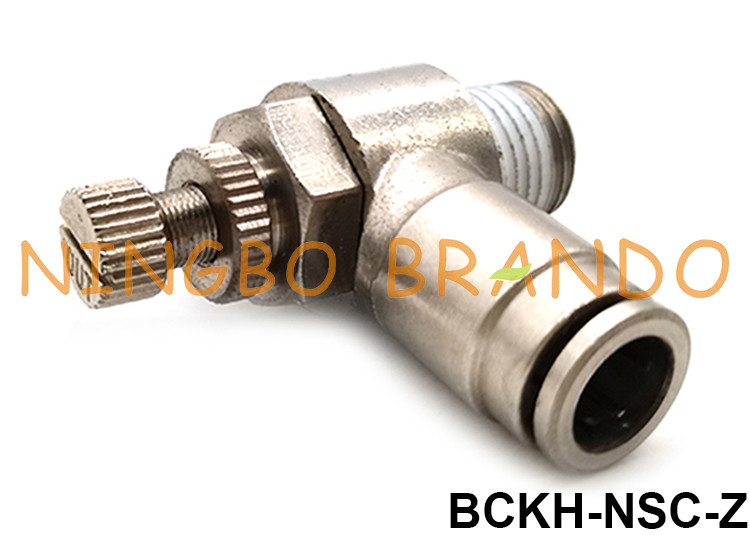 Hava Akış Hızı Kontrolü Pnömatik Bağlantı Elemanı Pirinç Metal İtmeli Tüp M5 M6 1/8'' 1/4'' 3/8'' 1/2''