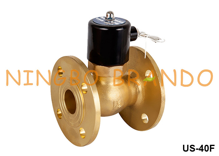 1-1/2' DN40 Flange Sıcak Su Buhar Bakır Solenoid Valf 220VAC 110VAC 24VDC
