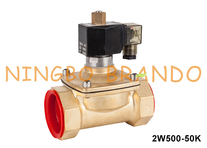 2'' 2 Way Normalde Açık Bakır Su Solenoid Valfi 220VAC 110VAC 24VDC 12VDC