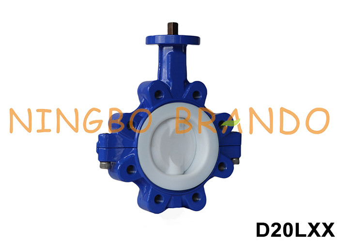 DN40 ila DN600 Başsız Lug Tipi Kelebek Valfı PTFE kaplı