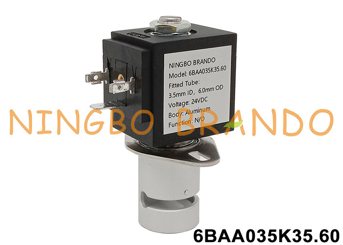 Kahve makinesi için 2 yönlü normal olarak açık solenoid sıkma valfi 12V 24V 110V 220V