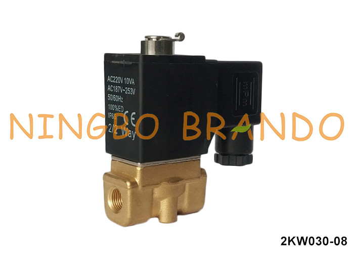 2KW030-08 Airtac Tipi Normal Açık Bakır Solenoid Valf 220V 110V 24V 1/4'