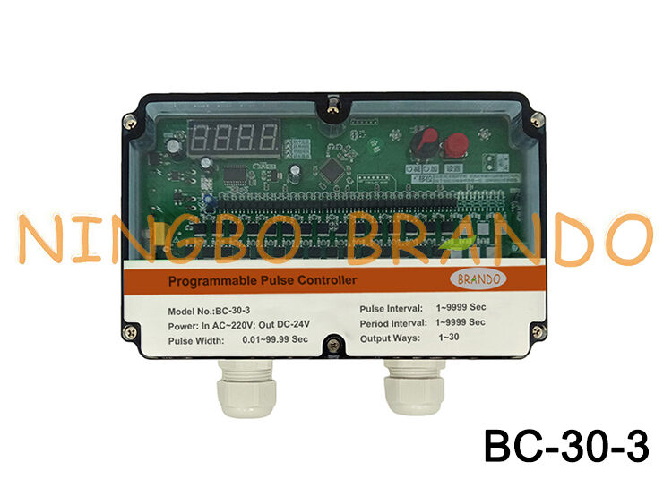 24 satır AC220V Giriş DC24V Çıkış Pulse Valve Timer Controller For Dust Collector