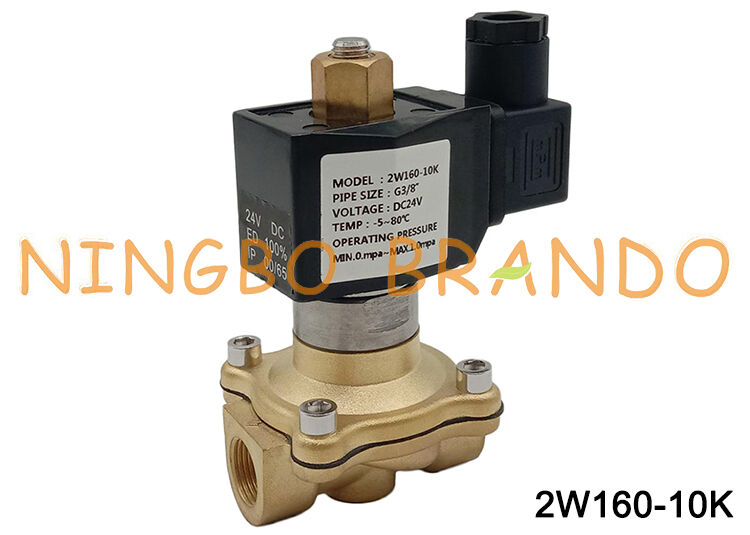 Su Hava Gazı 24V 220V için 3/8 '' Normalde Açık Pirinç Solenoid Valf