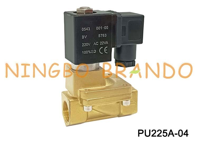 Shako Tip PU225A-04 1/2'' 2 Yollu Normalde Kapalı Pirinç Solenoid Valf 24V 110V 220V